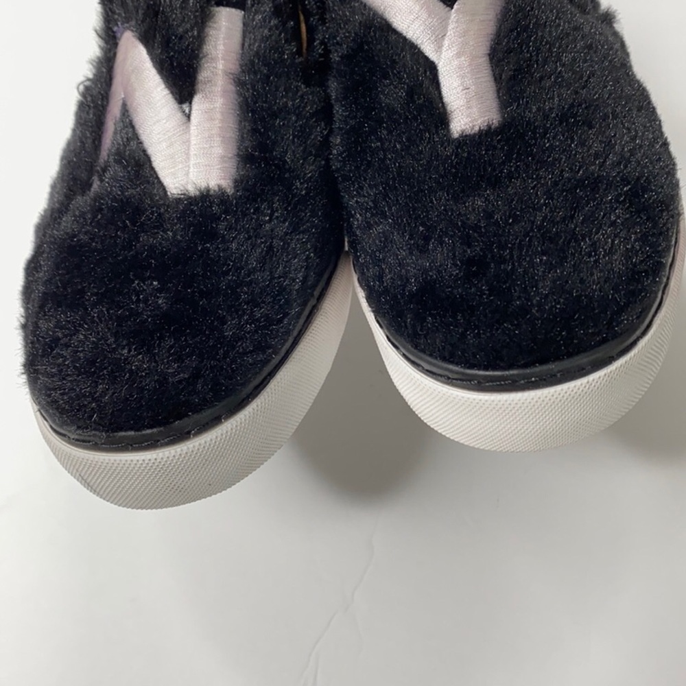 Qupid Black Fuzzy Royce Sneakers (NWT) - Picture 3 of 4